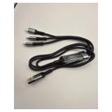 100 watt 3 plug braided charging cord