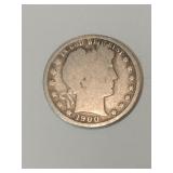 1900 Barber half dollar