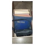 Bush near binoculars , masonic holy bible and