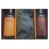 Leather care oil gift set