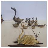 Assorted Brass geese