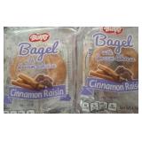 Case of 24 cinnamon raisin bagels with cream