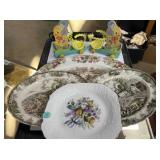Old Easter decor & vintage dinnerware, "Friendly