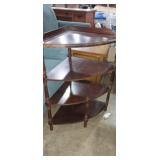 3ft 4 tier wooden corner shelf