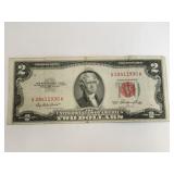 1953 Red seal $2 note