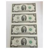 4  2017 UC consecutive number $2  bills