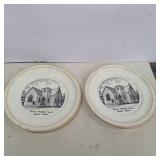 2 Yeoman church collectors plates