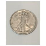 1937 silver walking Liberty half dollar