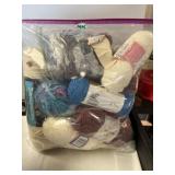 Different colors and styles of yarn