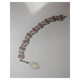 Khmissa red coral metal Bracelet red