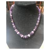 Amethyst bead necklace