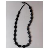 vintage black beaded necklace