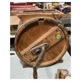 wooden barrel butter churn