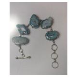 925 Sterling silver bracelet Geode 1.120oz