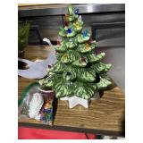 Ceramic Christmas tree with extras signed 1976,