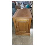 Side table with storage cabinet