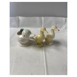 Trio of small duck planters, smaller ones marked,