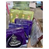 Flat of various tree ornaments