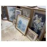 Floral and ocean lighthouse art variety, some