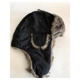 Faux fur lined trapperï¿½s hat with ear flaps, new