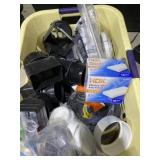 Large laundry basket, full of hardware and home