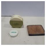 Leather wallet with Indian, advertising bank and