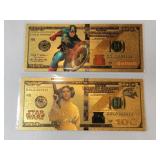Gold foil plated novelty notes