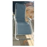 Folding reclining lawn chair