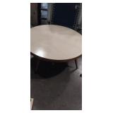 Round laminate top coffee table 3ft x 14in