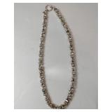 Silver chunking necklace Marked 925.   1.385oz