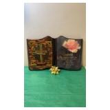 Vintage mother wooden wall art clock battery