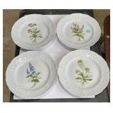 Set of 4 Dansk Ivy 9.5" accent luncheon plates