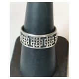 Silver band  ring marked 925  size 8 .170oz