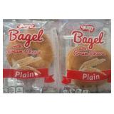 Case of 24 plain bagels with cream cheese