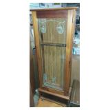 Wooden /glass hunting scene front gun case ( no
