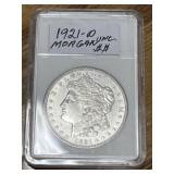 1921D Morgan silver dollar