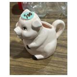 Vintage ceramic pig pitcher or creamer