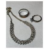 Costume jewelry bracelet clear Stone ring and