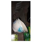 Wire basket, hard hay, and corded drill