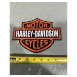 Modern Harley Davidson cast-iron sign