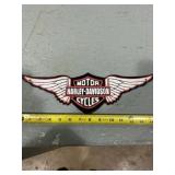 Modern Harley Davidson cast-iron sign