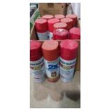 Rust-oleum Red spray paint assortment
