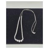 Fusion Creations 26" Silver and CZ Necklace