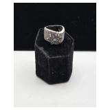 Silver and CZ Ring size 6 marked 925  7.6 grams
