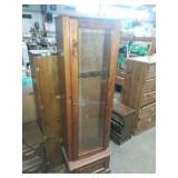 American furniture glass front wooden gun case