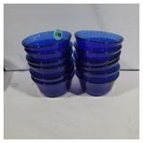 Blue glass ramkins
