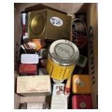 Old food canisters and containers
