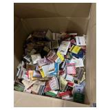 Box loaded with advertising matchbooks