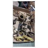 Brass and metal figures and trinkets