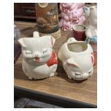 Shawnee Pottery "Smiley Pig" creamer and sugar